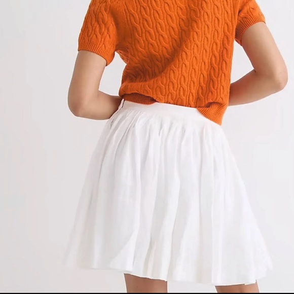 NWT J Crew Linen White Pleated Mini Skirt size 8 — Brand New!! - Picture 4 of 6